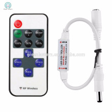 Controlador remoto de 11 botões da tecla com o mini controlador do diodo emissor de luz do RF 5V 12V 24v / controlador do diodo emissor de luz do RGB